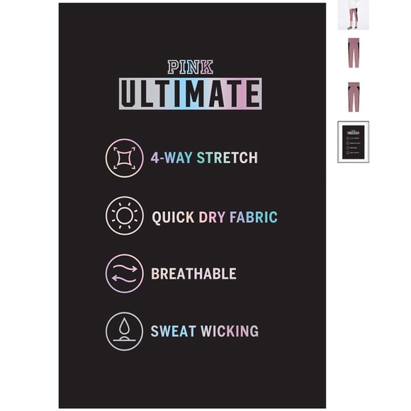 ❤️Pink Ultimate High Waist Crop Pocket Leggings ❤️ - Picture 4 of 7